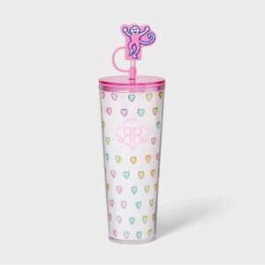 Roller rabbit x target Heart Print Tumbler cup Monkey travel new with tags